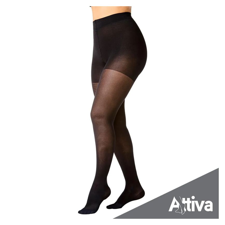 Meia Calca Attiva Alta Compressao 20-30 Fem Fechada Preta G