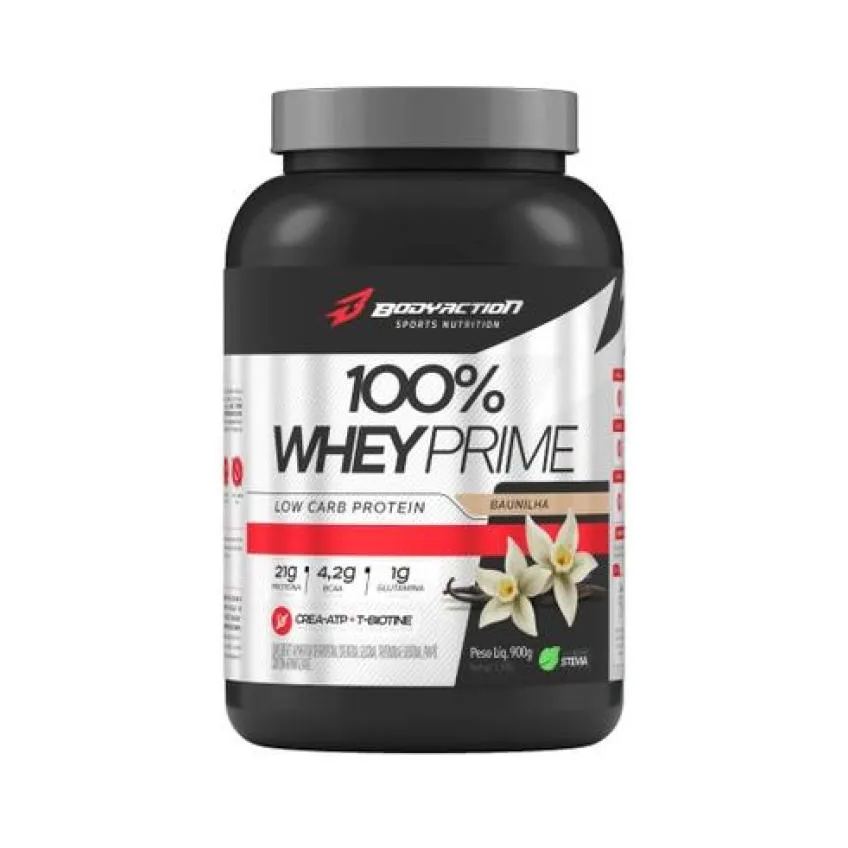 Whey Protein Body Action 100% Whey Prime Baunilha 900g