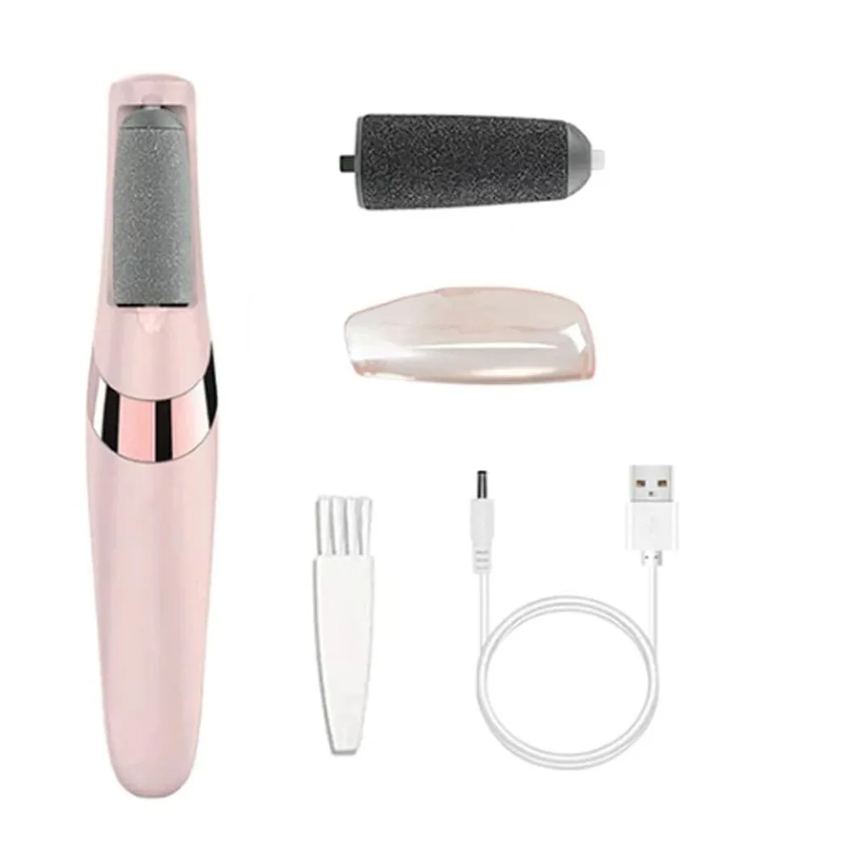 Removedor de Calos Portátil Lixa Elétrica Esfoliador Para os Pés Recarregável Carregamento Usb Rosa