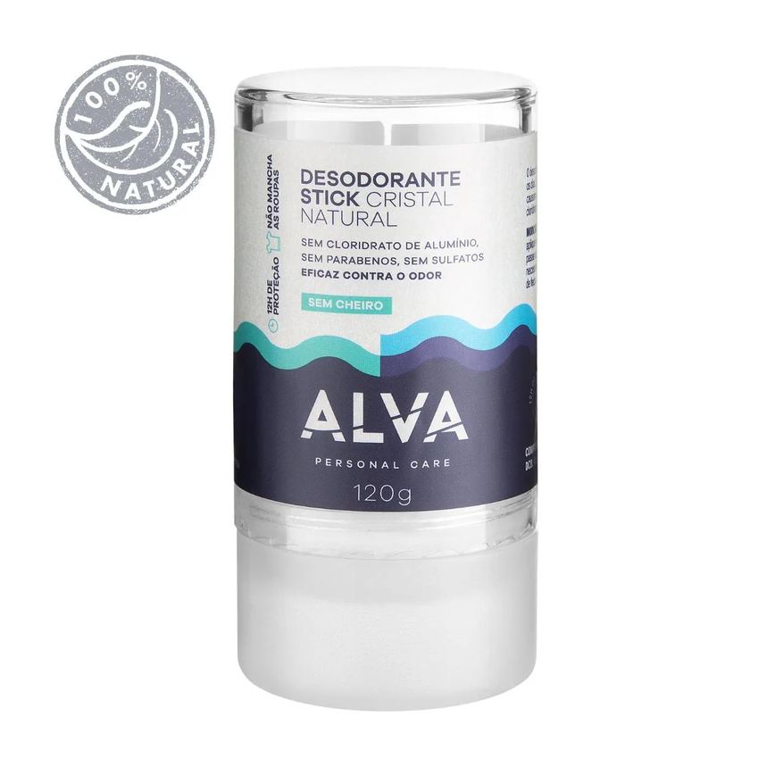 Desodorante Natural Pedra Cristal Alva Alemanha Kit (5 Unid)