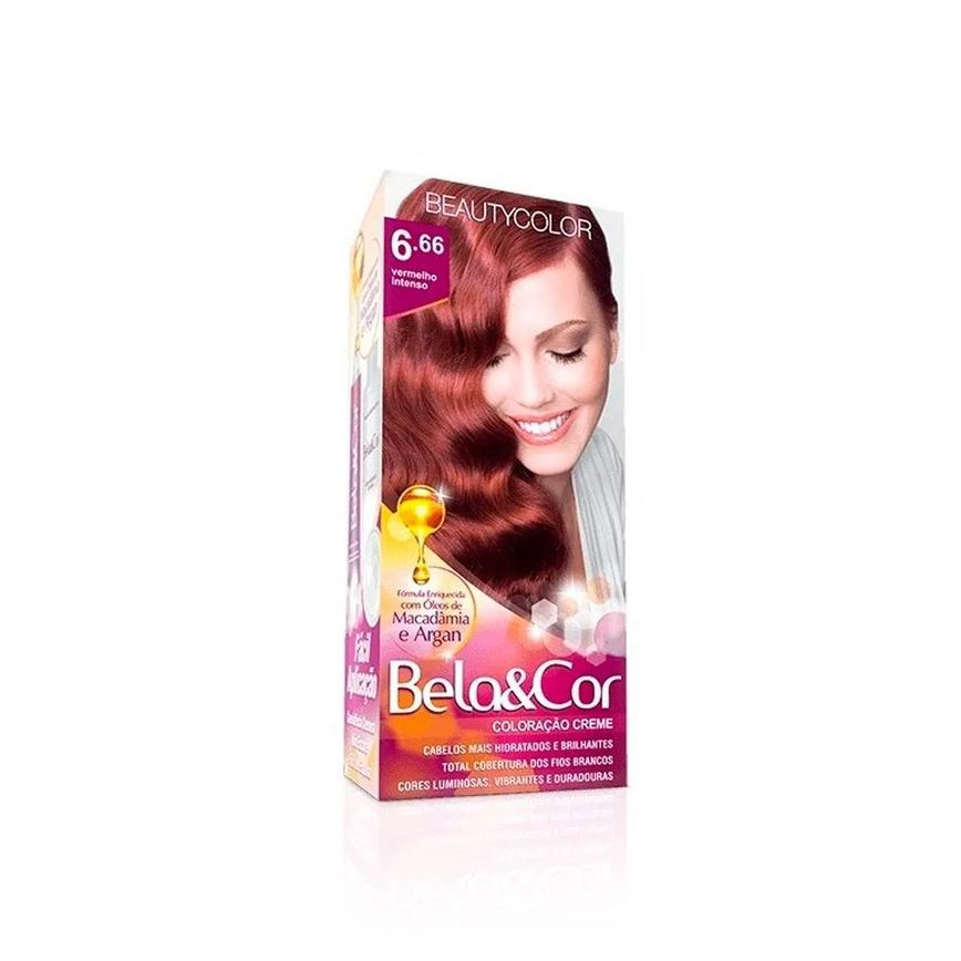 Tintura Bela Cor Mini Kit 6.66 Vermelho Intenso
