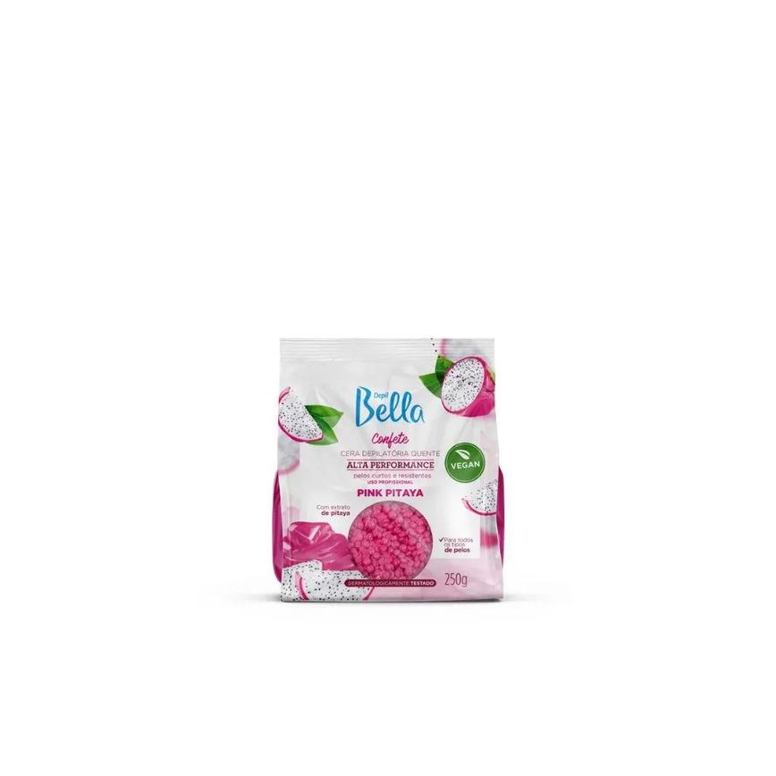 Cera Depilatória Quente Confete Pink Pitaya Depil Bella 250g