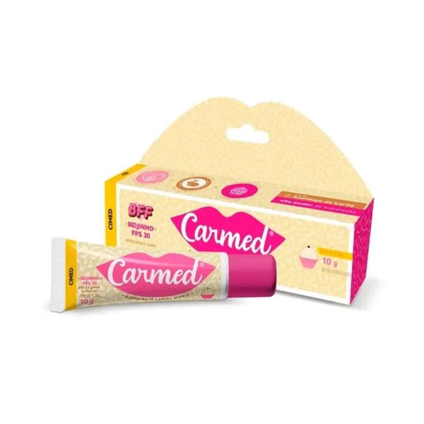 Carmed Labial Bff Beijinho Fps 30 Efeito Gloss Incolor 10g
