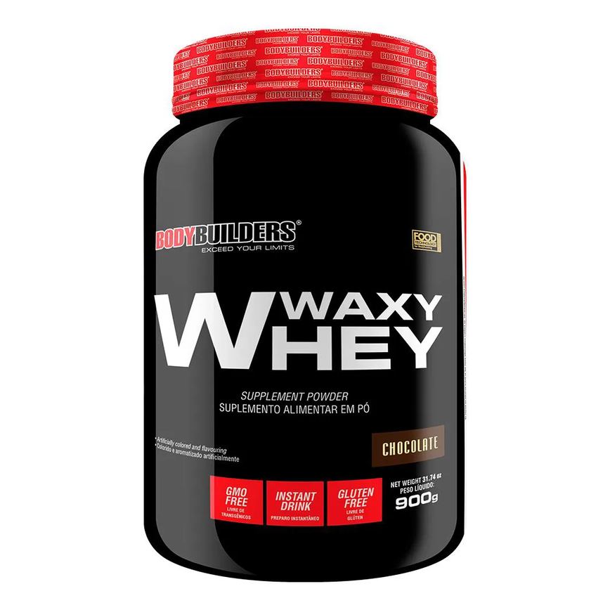 Whey Protein Waxy Whey Pote 900g - Suplemento para Definição e Performance - Bodybuilders Morango