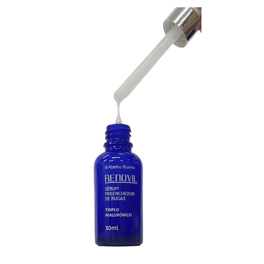 Sérum Preenchedor de Rugas Triplo Hialurônico Renovil Abelha Rainha 30ml
