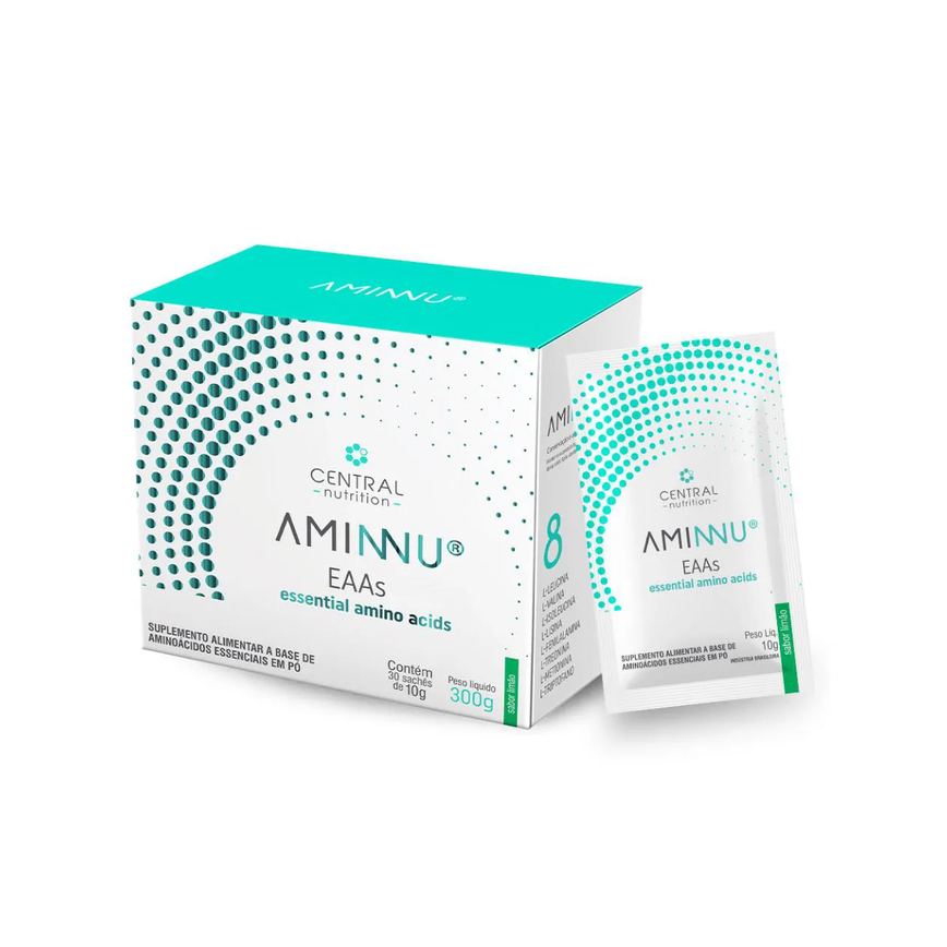 Aminnu eaas Aminoácidos 30 Sachês 10G Central Nutrition Limão