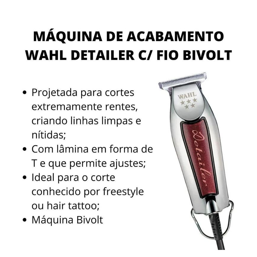 Máquina de Acabamento Wahl Detailer com Fio Bivolt