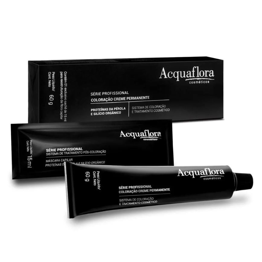Coloração Creme Permanente Acquaflora 55.664 Castanho Claro Vermelho Intenso Acobreado 60g