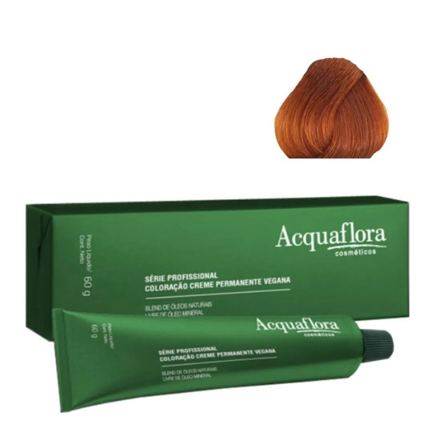 Coloração Creme Acquaflora Vegana 8.44 Louro Claro Cobre Intenso 60g