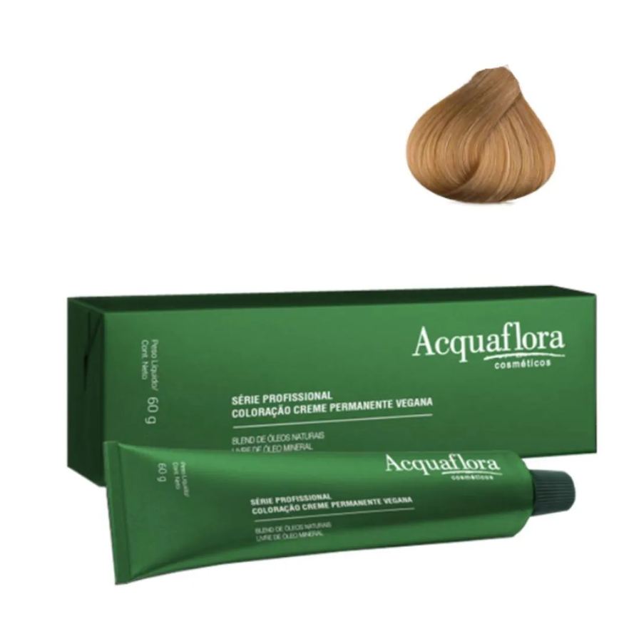 Coloração Creme Acquaflora Vegana 8.3 Louro Claro Dourado 60g