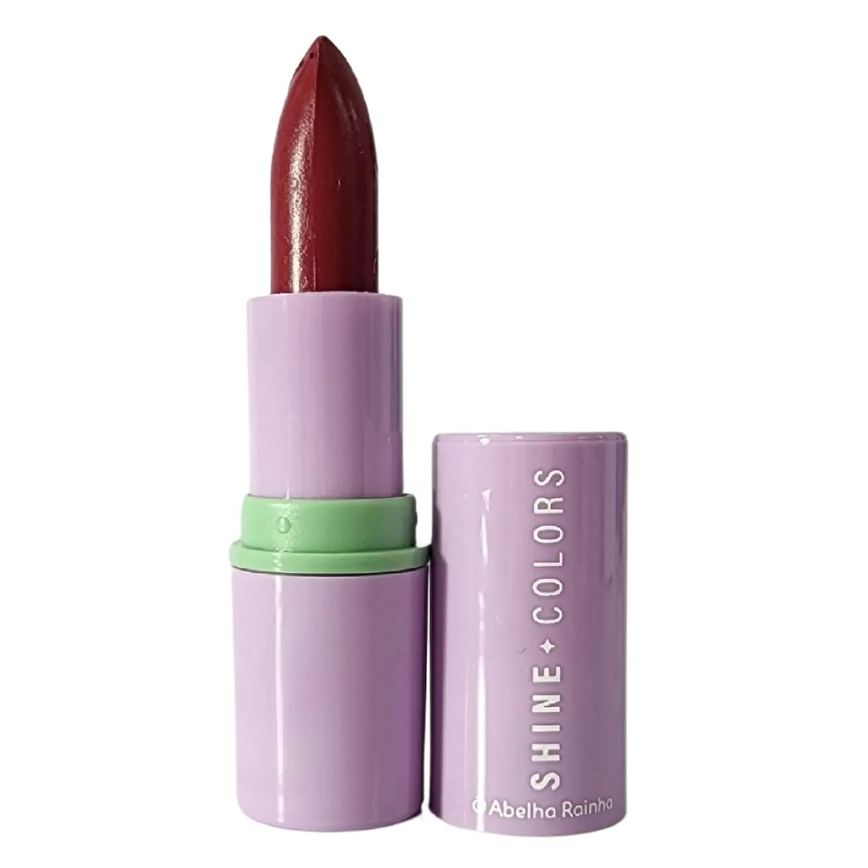 Batom Brilho Intenso Camurça Fps 15 Shine Colors Abelha Rainha 3,7g