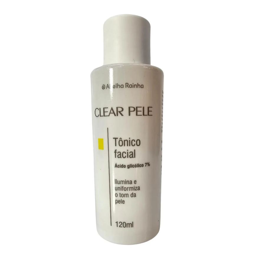 Tônico Facial com 7% Ácido Glicólico Clear Pele Abelha Rainha 120ml