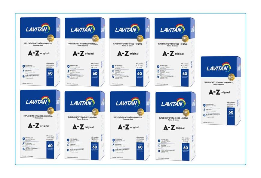 Kit 9 Lavitan A-Z Original Suplemento Com 60 Caps - Cimed