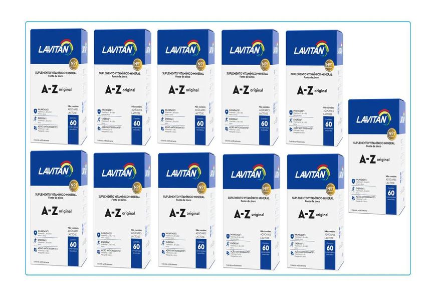 Kit 11 Lavitan A-Z Original Suplemento Com 60 Caps - Cimed