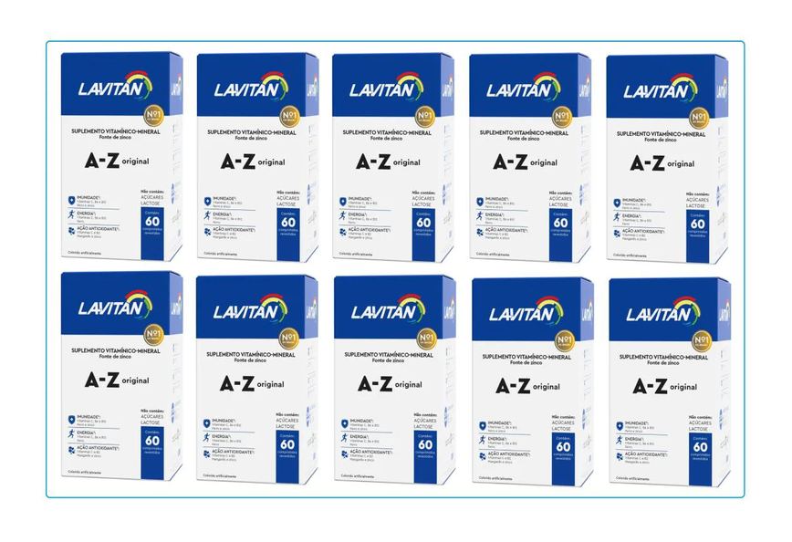 Kit 10 Lavitan A-z Original Suplemento com 60 cápsulas - Cimed