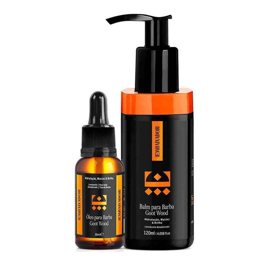 Kit 01 Óleo para Barba Goot Wood + 01 Balm Goot Wood Embaixador 120ml