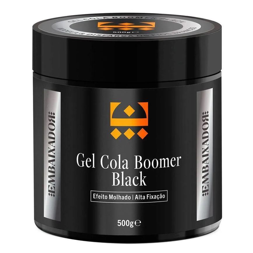 Kit 02 Gel Cola Boomer Clear + 01 Gel Boomer Black Embaixador 500g