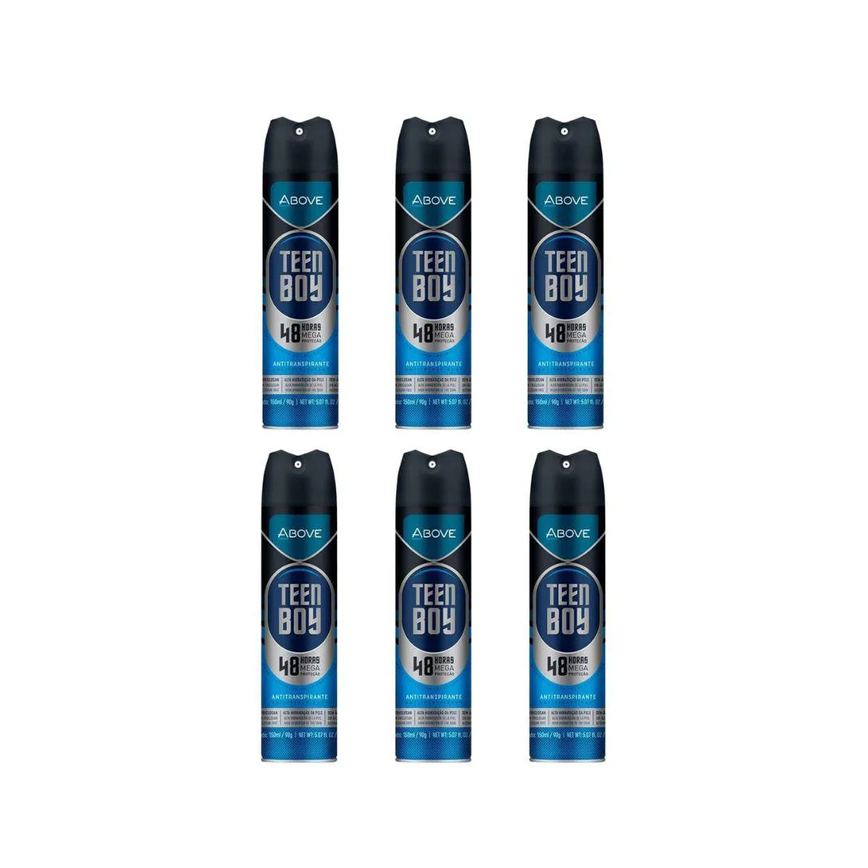 Desodorante Aero Above 150ml Masc Teen Boy - Kit C/ 6un