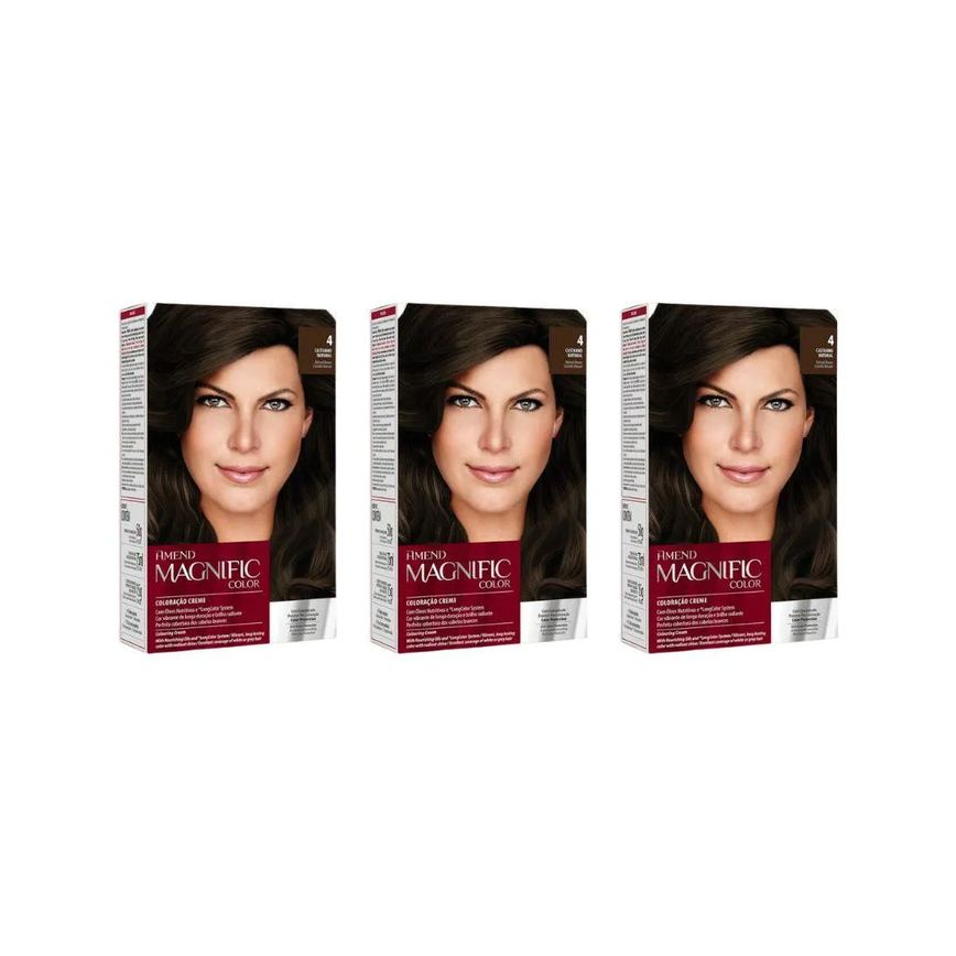 Coloraçao Amend Magnific Cr Perm 4.0 Cast Natural - Kit C / 3un