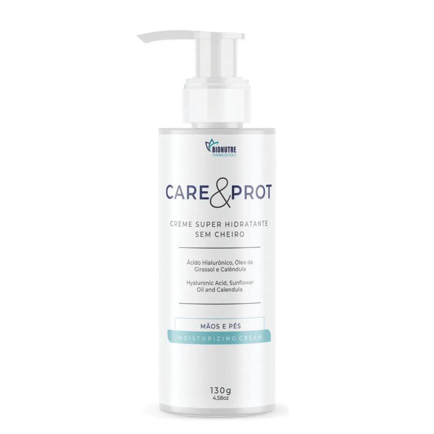 Creme Super Hidratante Pés e Mãos Sem Cheiro 130g Care&prot Bionutre Pharmaceuticals - Quimioterapia