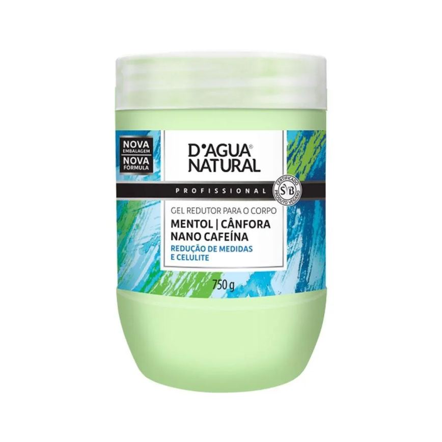 GEL REDUTOR CRIOTERáPICO D’áGUA NATURAL CAFEíNA - 750G