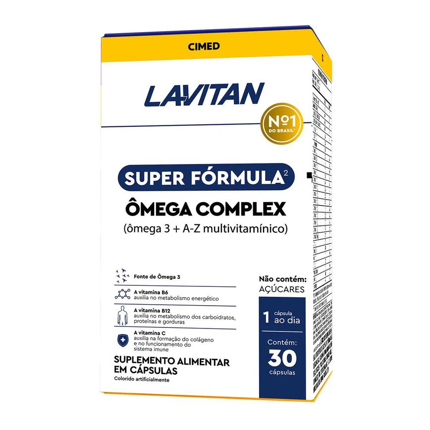 Ômega 3 + A-Z Multivitamínico Lavitan Ômega Complex 30 Cápsulas
