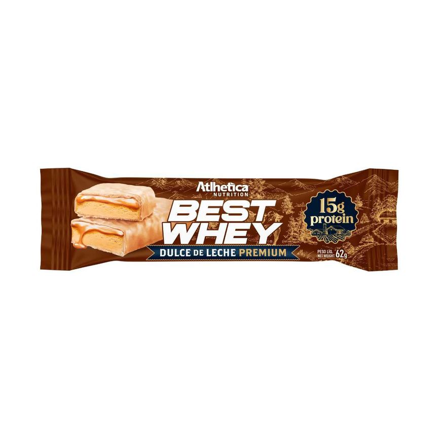 Barra de Proteína Best Whey Athletica Nutrition 15g Protein Doce de Leite 62g