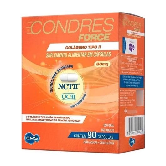 Suplemento Condres Force Colágeno Tipo ii 90 caps – ems