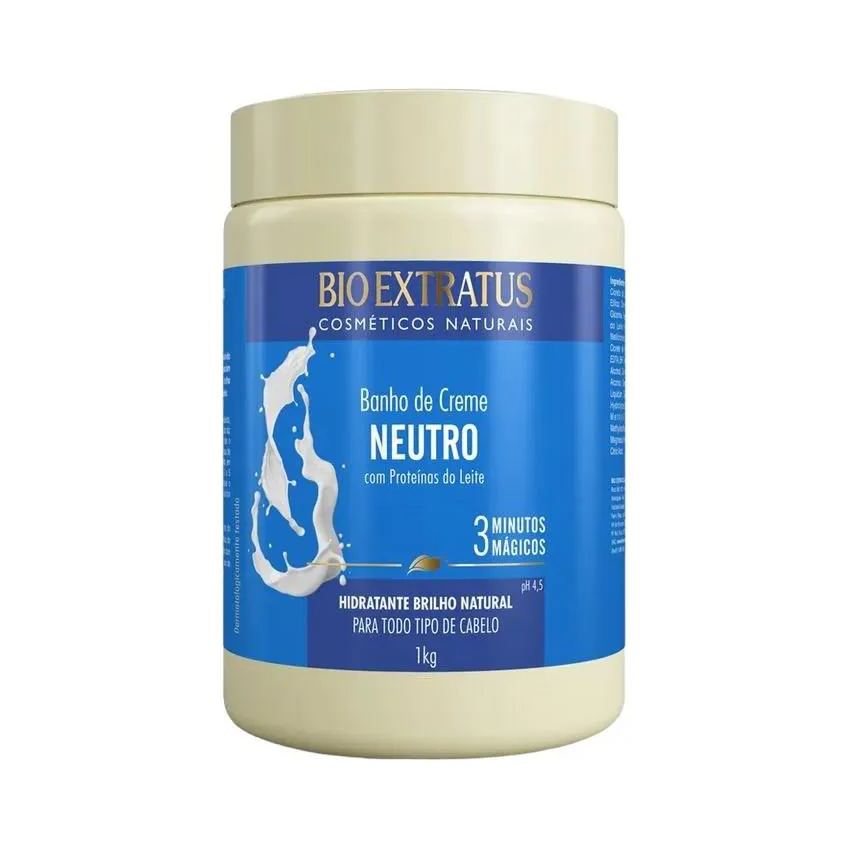 Banho de Creme Brilho Natural Neutro 1L Bio Extratus