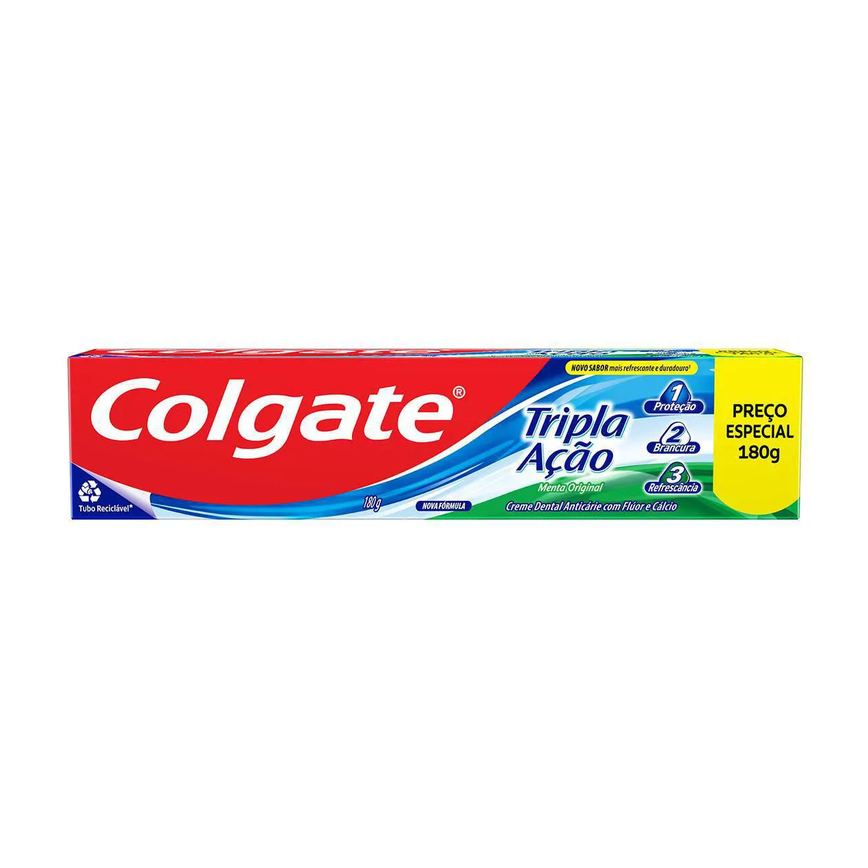 Creme Dental Colgate Tripla Ação Anticárie Menta Original 180g