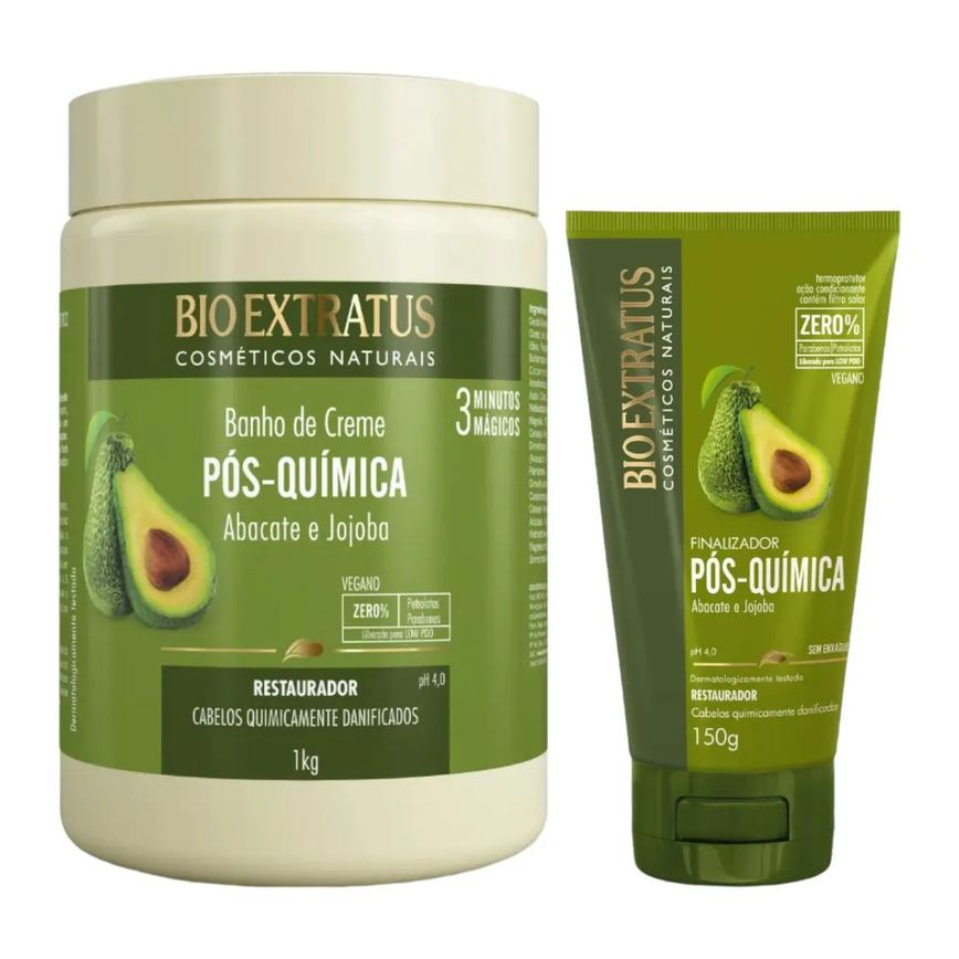 Kit Pós Química Finalização Capilar 1 Banho de Creme 1Kg 1 Finalizador 150Ml
