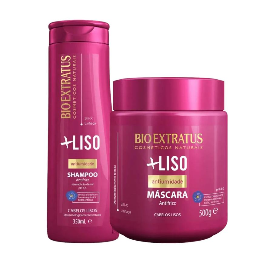 Kit Mais Liso 1 Shampoo 350Ml 1 Máscara 500Ml