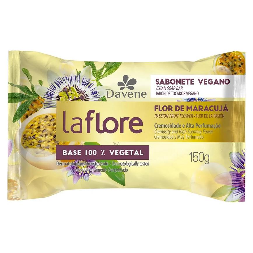 La Flore Sabonete Barra Vegetal Flor de Maracuja 150g Davene