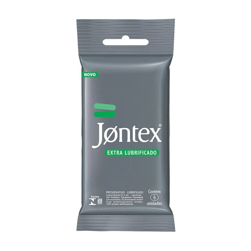 Preservativo Camisinha Jontex Extra Lubrificado - 6 Unidades