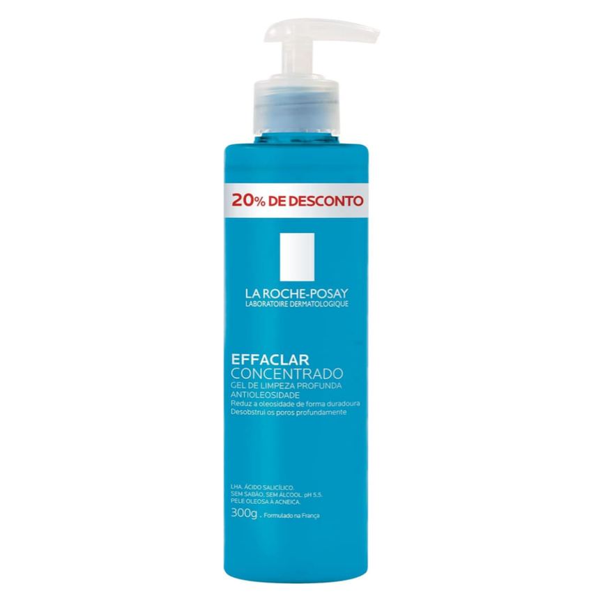 Gel de Limpeza Facial La Roche-Posay Effaclar Concentrado Antioleosidade 300g