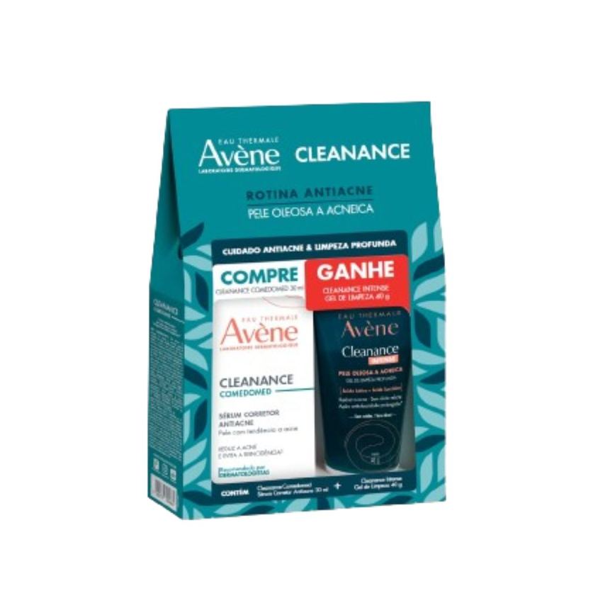 Kit Cleanance Rotina Antiacne: Sérum Avène Cleanance Comedomed 30ml 1 Unidade + Gel de Limpeza Cleanance Intense 40g 1 Unidade