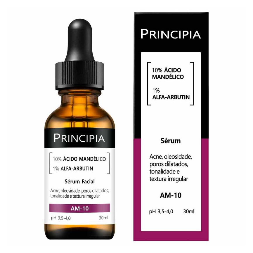 Sérum Facial Principia AM-10 com Ácido Mandélico 10% e Alfa Arbutin 1% 30ml