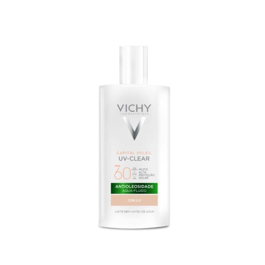 Protetor Solar Facial Vichy Capital Soleil UV-Clear FPS60 Antioleosidade Cor 2.0 40g