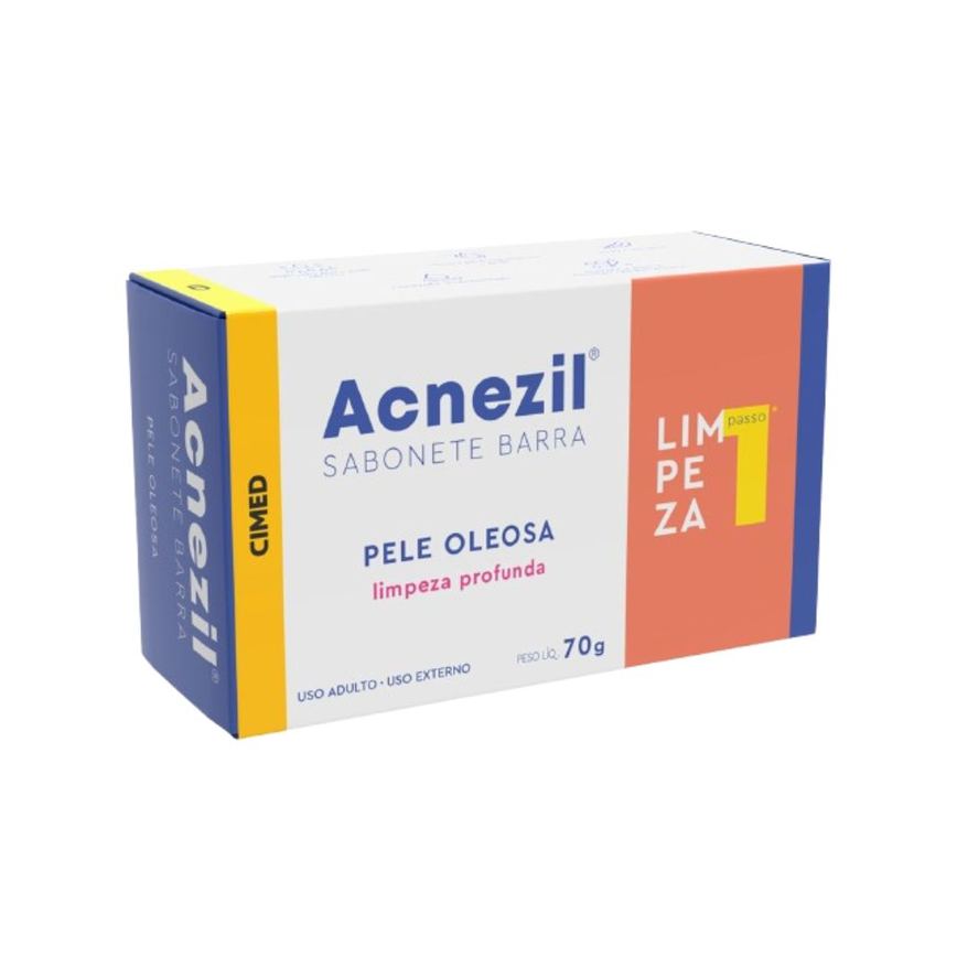 Sabonete em Barra Facial Acnezil Limpeza Profunda Pele Oleosa 70g