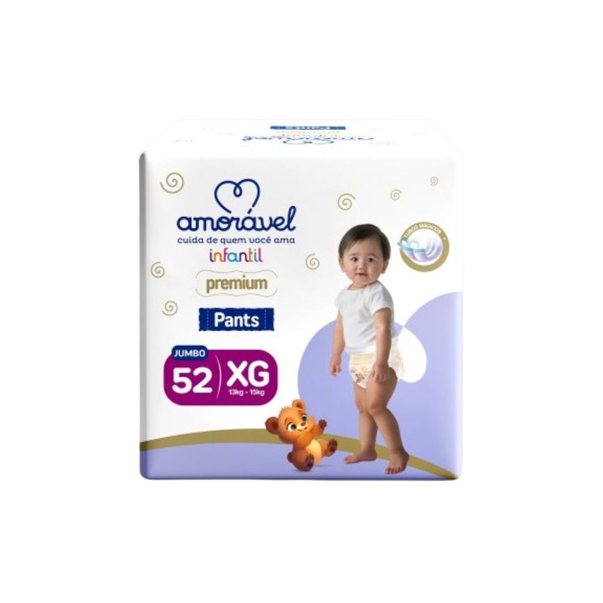 Fralda Amoravel Pants Xg 52 Unidades