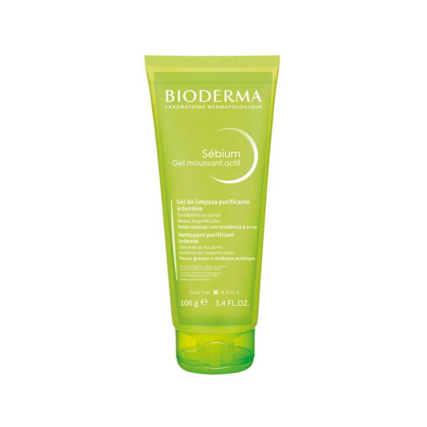 Gel de Limpeza Antiacne Bioderma Sébium Gel Moussant Actif 100ml