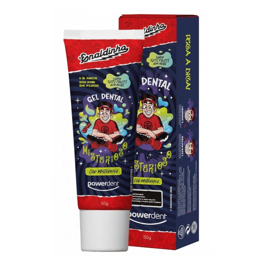 Gel Dental Infantil Powerdent Misterioso Enaldinho 50g
