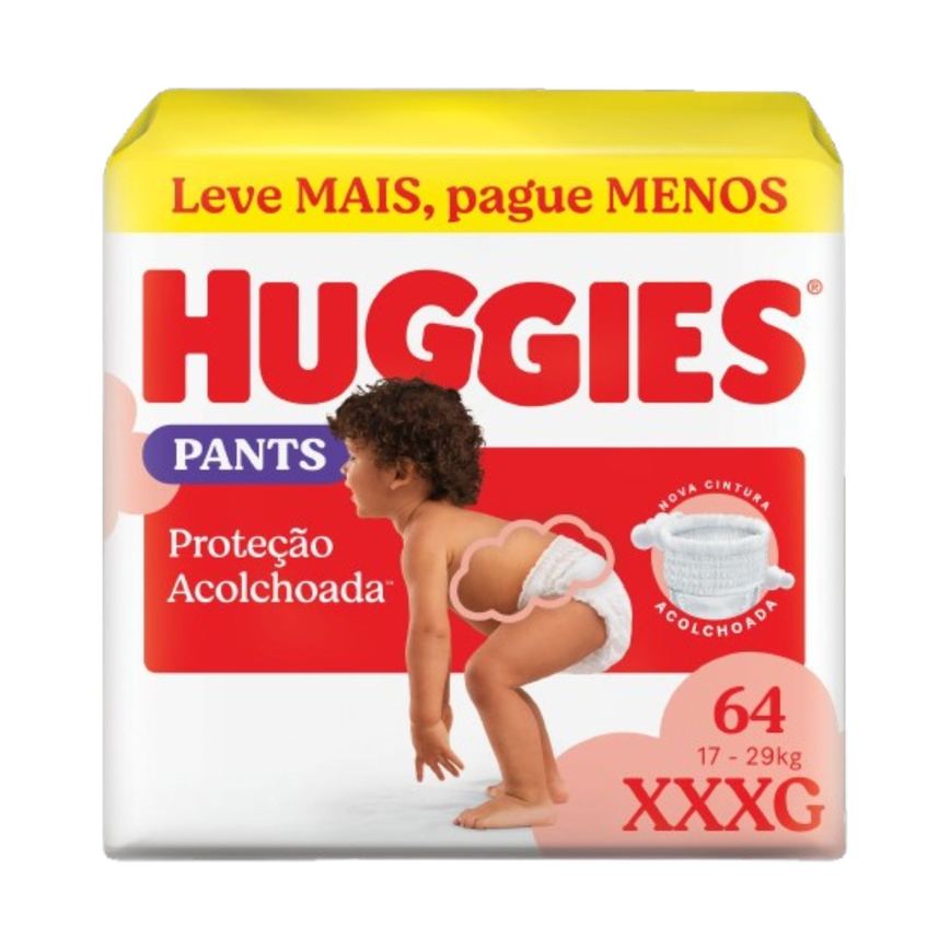 Fraldas Huggies Pants Proteção Acolchoada Mx Xxxg