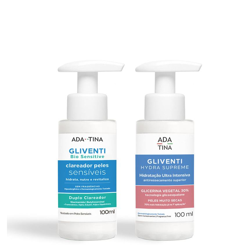 Kit Gliventi Clareador Íntimo e Hidratante Facial Reparador