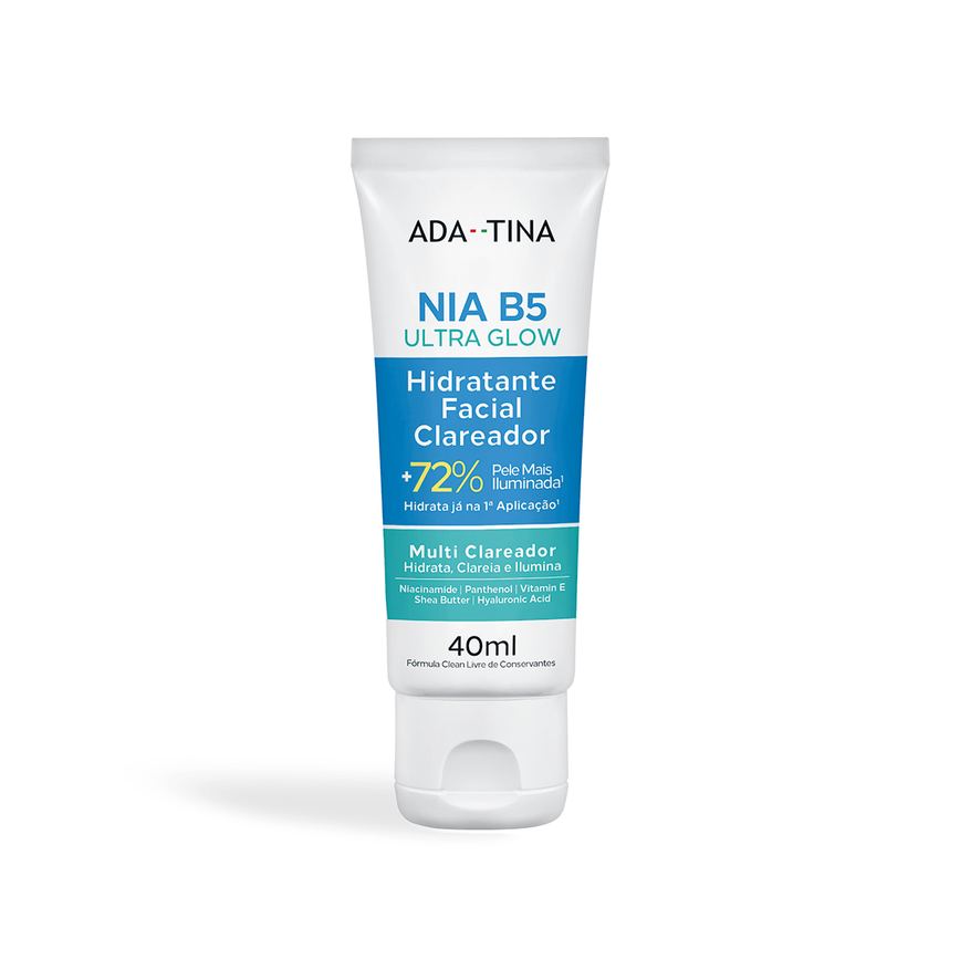 Hidratante Facial Clareador Ada Tina Nia B5 Ultra Glow 40ml