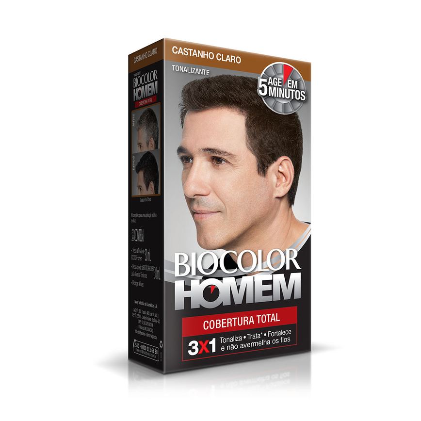 Tintura Biocolor homem castanho Claro 30ml