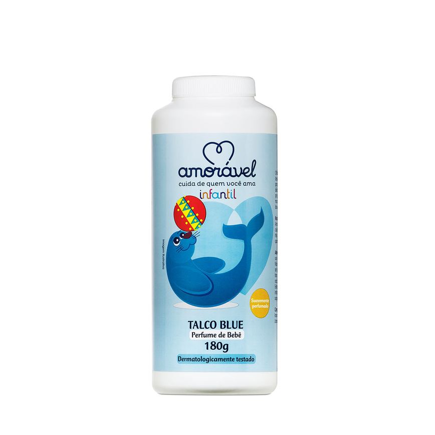 Talco Amorável Blue Perfume Bebê 180g