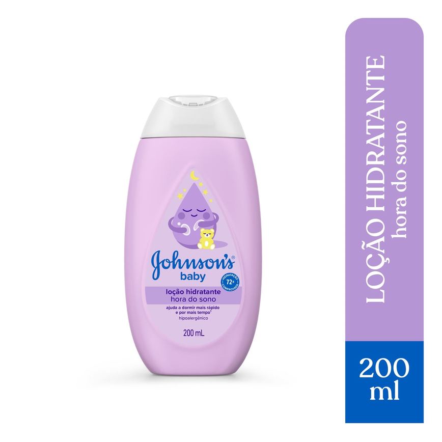 Loção Hidratante Infantil Johnson's Baby Hora do Sono Hipoalergênica 200ml