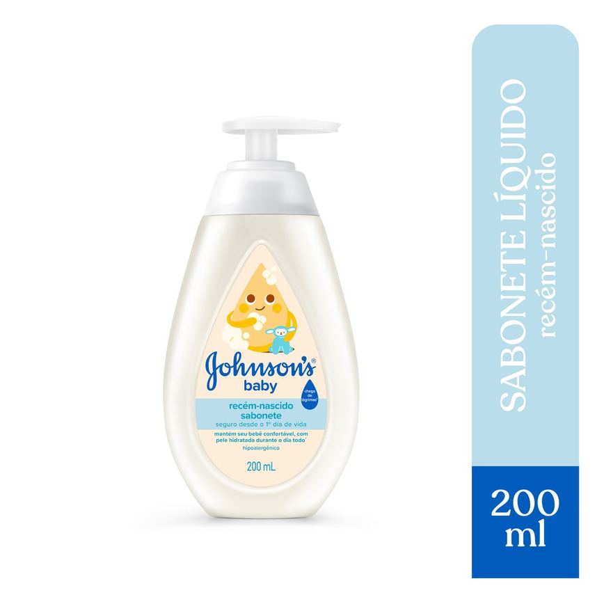 Sabonete Líquido Infantil Johnson's Baby Recém-Nascido 200ml