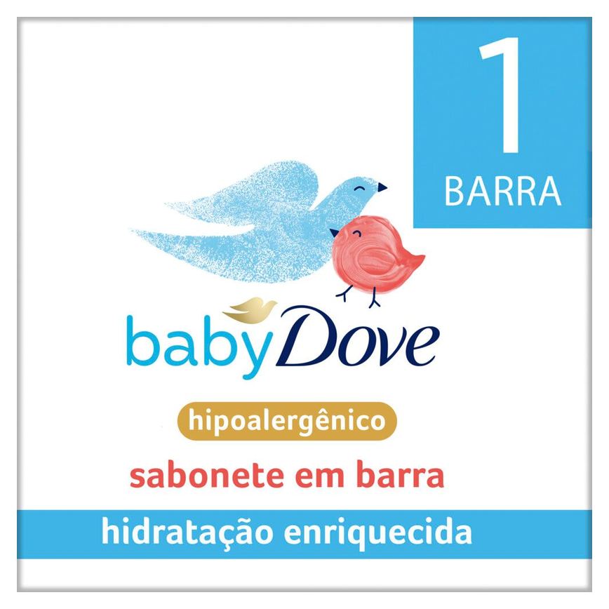 Sabonete em Barra Infantil Baby Dove Hidratação Enriquecida 75g